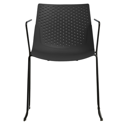 Silla con brazos polipropileno color y acero negro