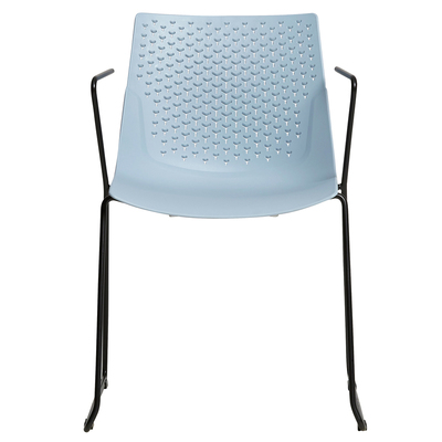 Silla con brazos polipropileno color y acero negro