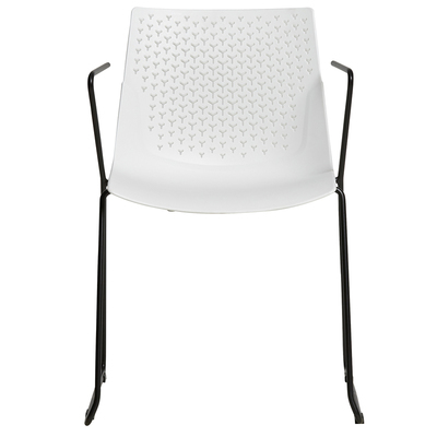 Silla con brazos polipropileno color y acero negro