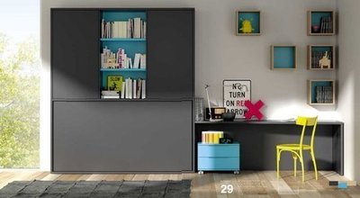 Dormitorio con cama abatible horizontal 29