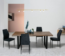 Mesa comedor REX nogal 200x100 cm